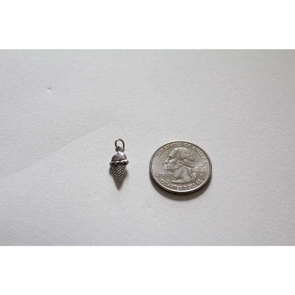 Sterling Silver Ice Cream Charm, Silver Ice Cream Charm, Ice Cream Pendant - Picture 3 of 3